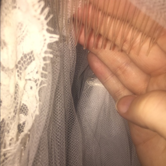 VTG / ANTIQ PRETTY LACE EDGED TOULLE BRIDAL VEIL - Picture 7 of 9